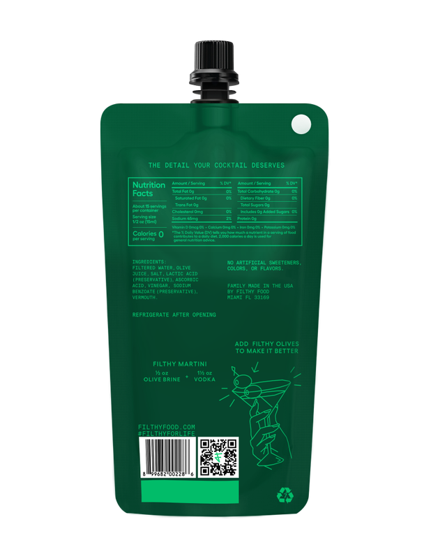 Filthy Olive Brine Pouch 8oz Pouch