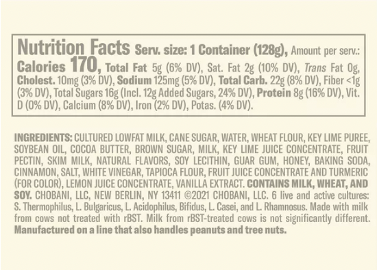 Chobani Flip Key Lime Crumble Greek Yogurt - 4.5oz