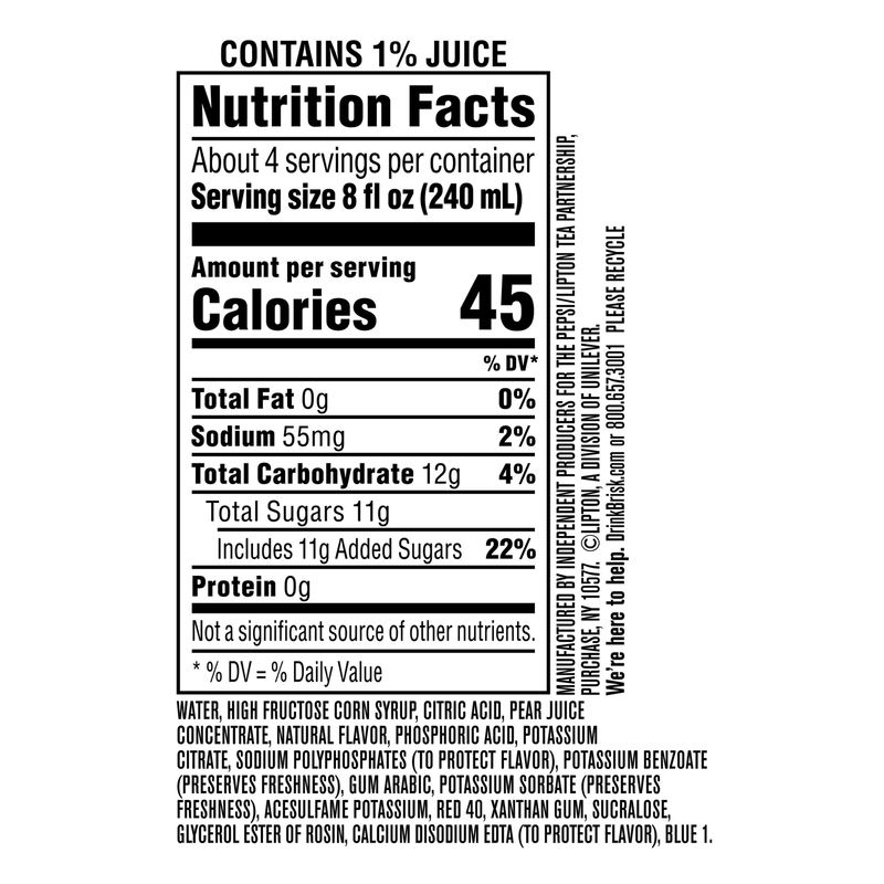 Brisk Fruit Punch 1L Btl