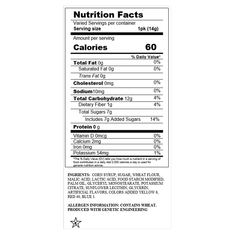 Sour Punch Mummy Mix Bag 46oz