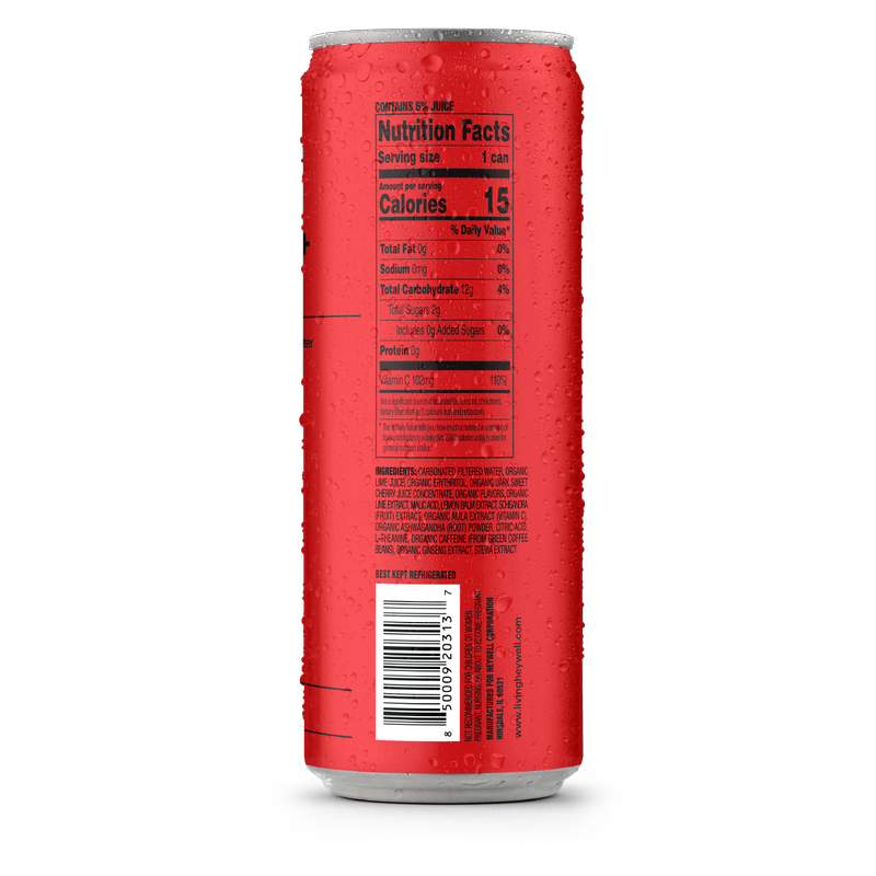 Heywell Energy + Lift Sparkling Cherry Limeade 12oz Can