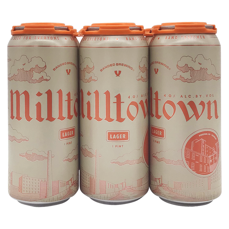 Banded Brewing Milltown Lager 6Pk 16Oz Can 4% Abv