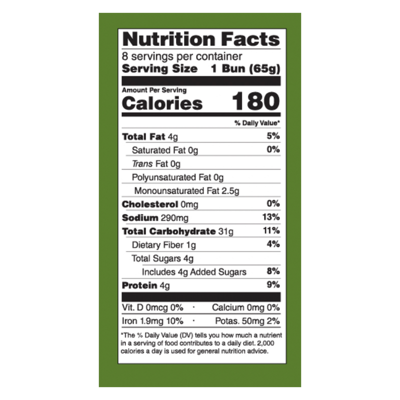 Rudi's Organic White Hamburger Buns - 8ct/18oz