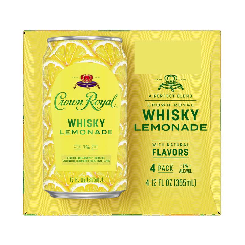Crown Royal Whisky Lemonade Cocktail 4pk 12oz 7% ABV