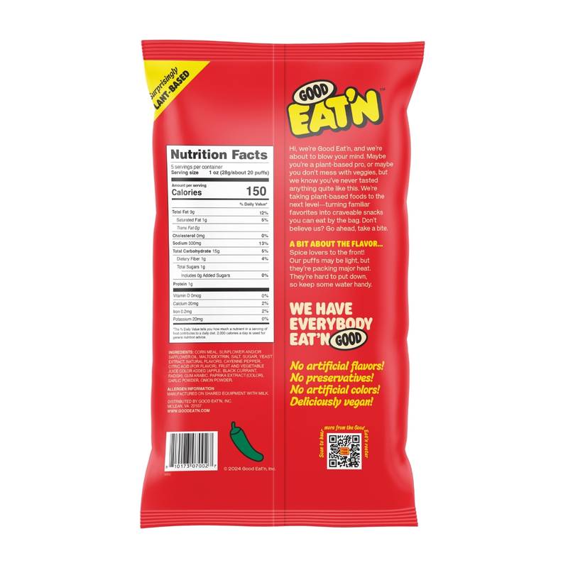 Good Eat'n Hot Hot Puffs, 5oz