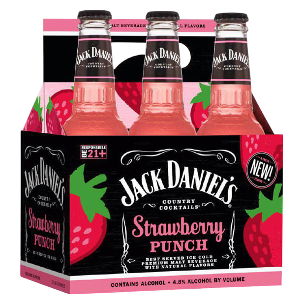 Jack Daniels Strawberry Punch 6pk 10oz Bottle