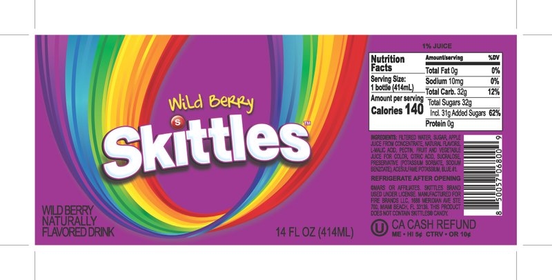 Skittles Wild Berry Drink 14oz Btl