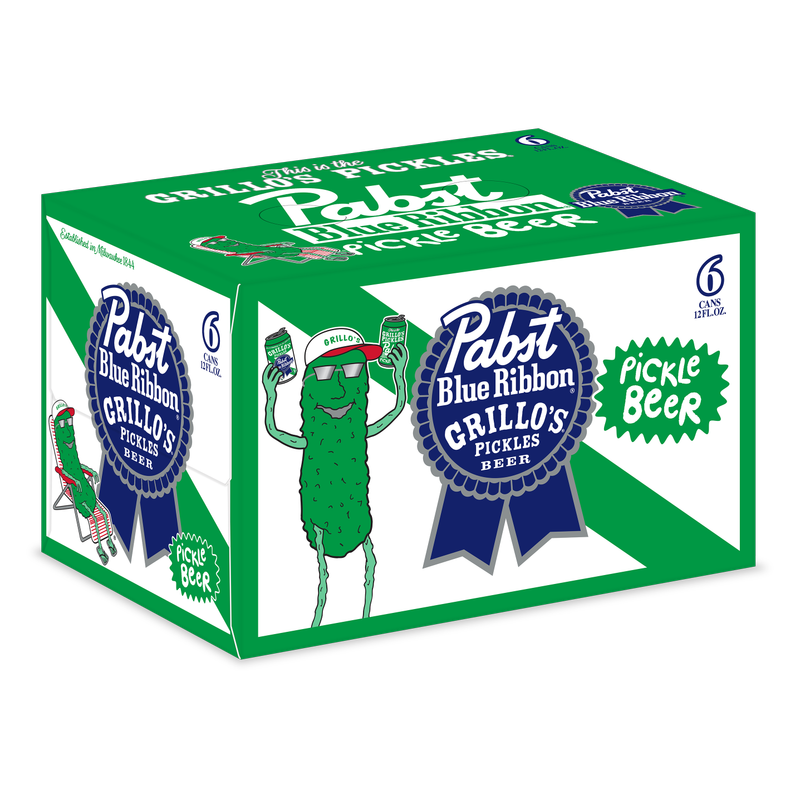 Pabst Blue Ribbon Grillo's Pickles Beer 6pk 12oz Can