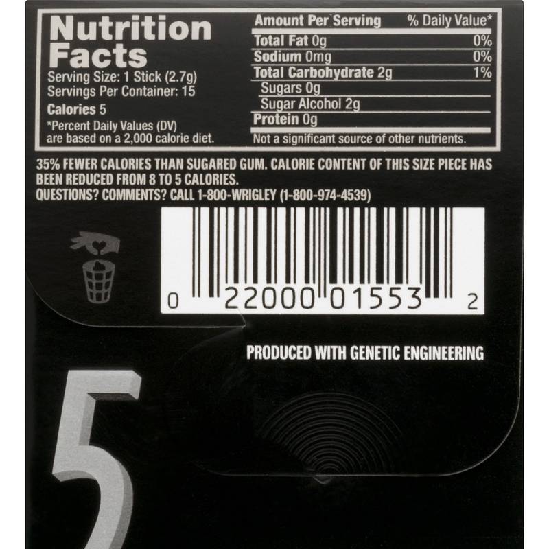 5 Gum Strawberry Flood 15ct