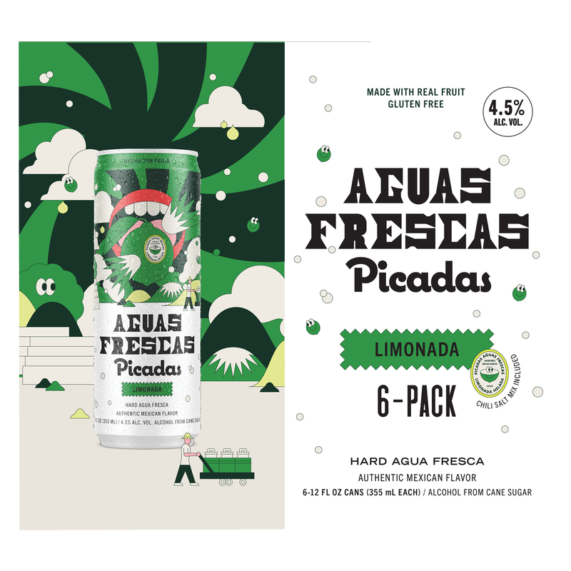 Picadas Hard Aguas Frescas Limonada 6pk 12oz Can 4.5% ABV