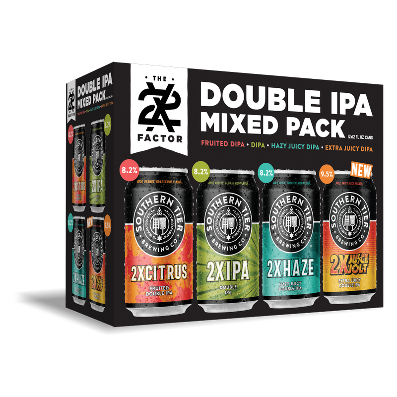 Southern Tier 2X Factor Double IPA Mixed Variety Pack 12pk 12oz Can 8.2% ABV