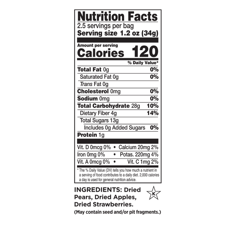 Rind Straw-Peary Skin-On Chewy Dried Fruit Blend 3oz