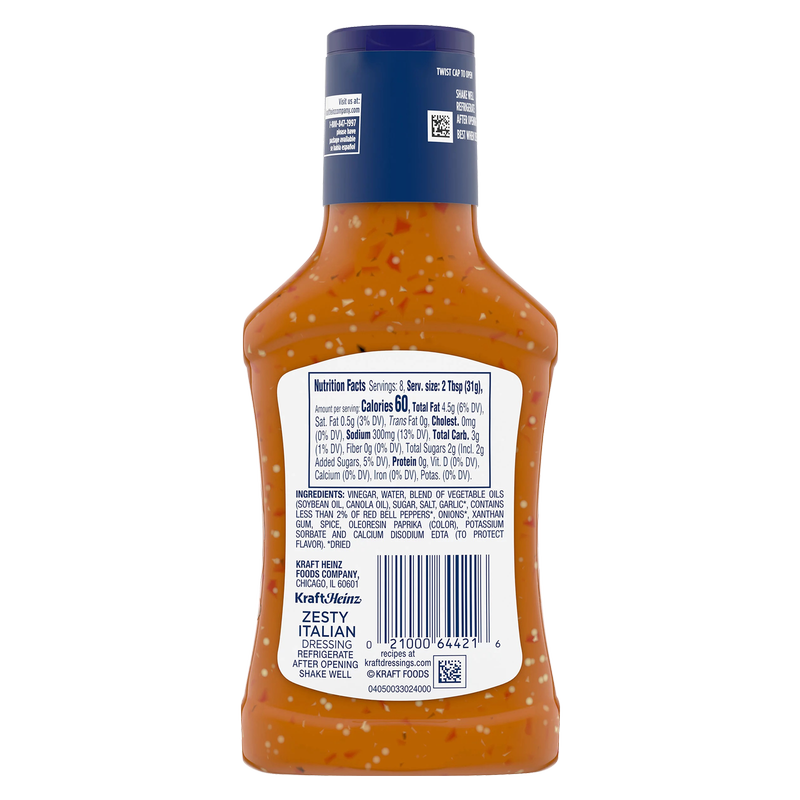 Kraft Zesty Italian Salad Dressing 8oz