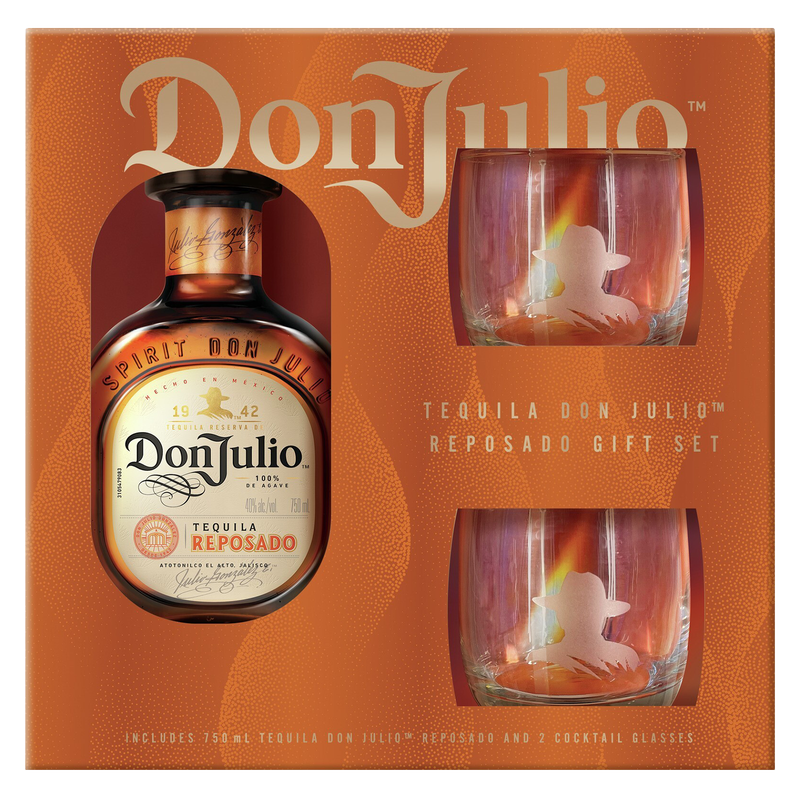 Don Julio Reposado 750ml Gift Set w/ 2 Glasses