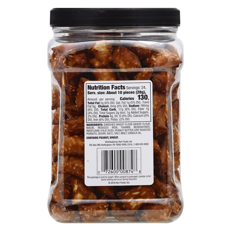Herr's Peanut Butter Filled Pretzel Nuggets, 24oz