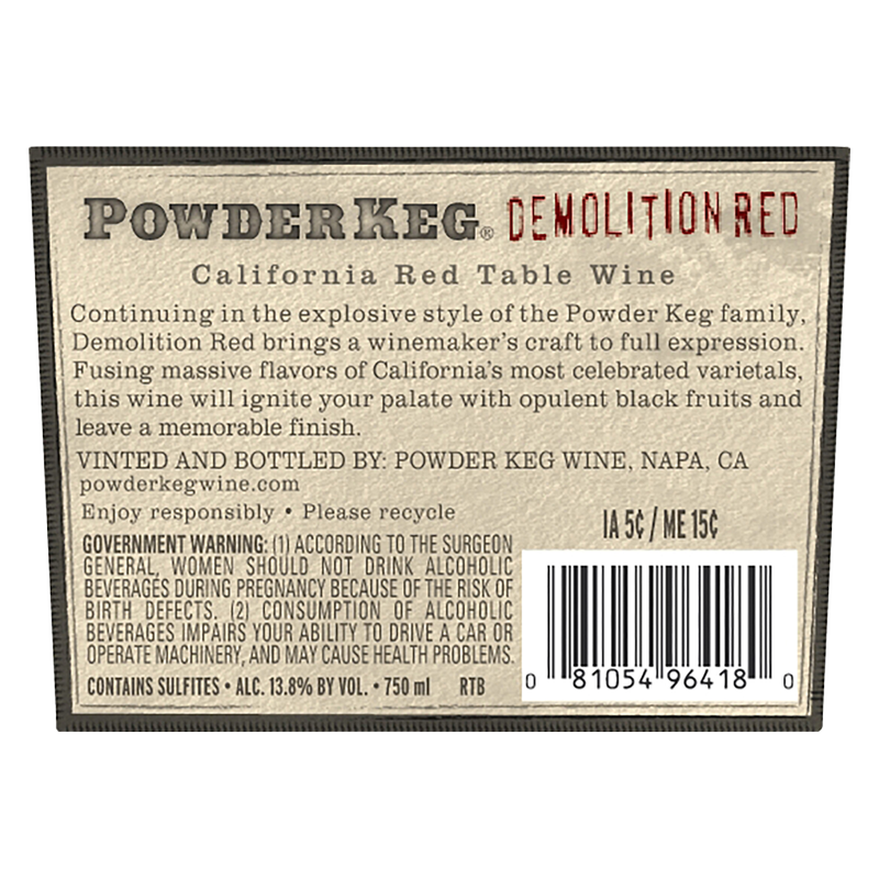 Powder Keg Demolition Red 750ml