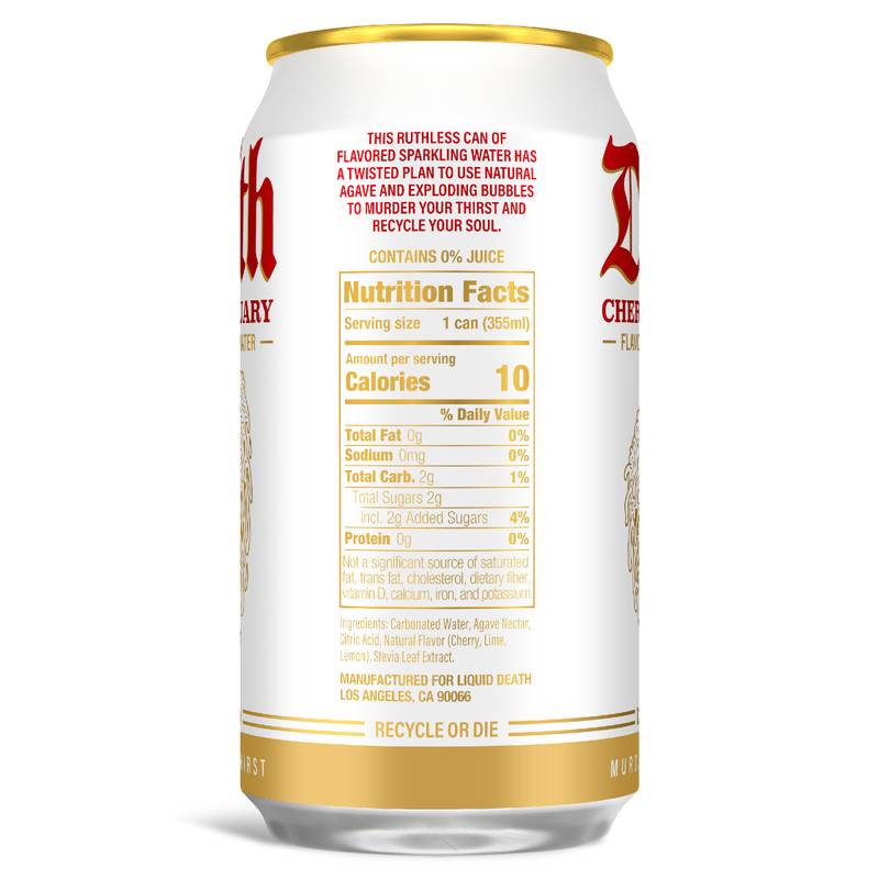Liquid Death Cherry Obituary Sparkling Water 6pk 12oz Can