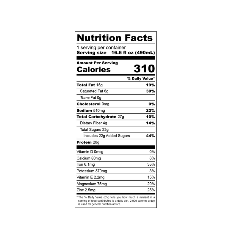 Grounded Chocolate 20g Protein Shake Non-Dairy 16.6oz Ctn