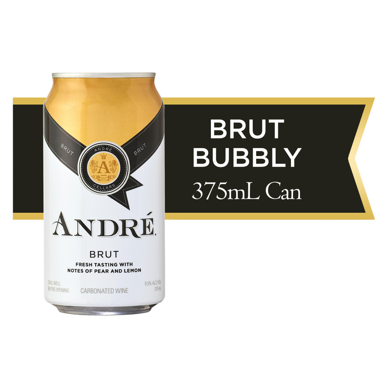 Andre Brut California Champagne Sparkling Wine Single Serve 375ml Can