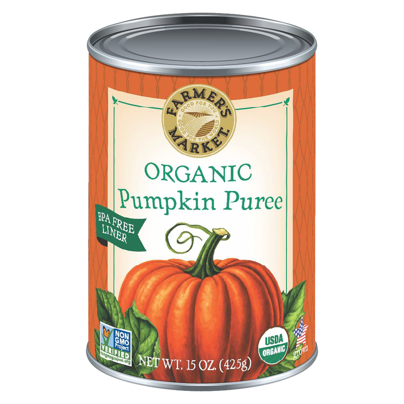 Farmers Market Pumpkin Puree 100% Organic 15oz