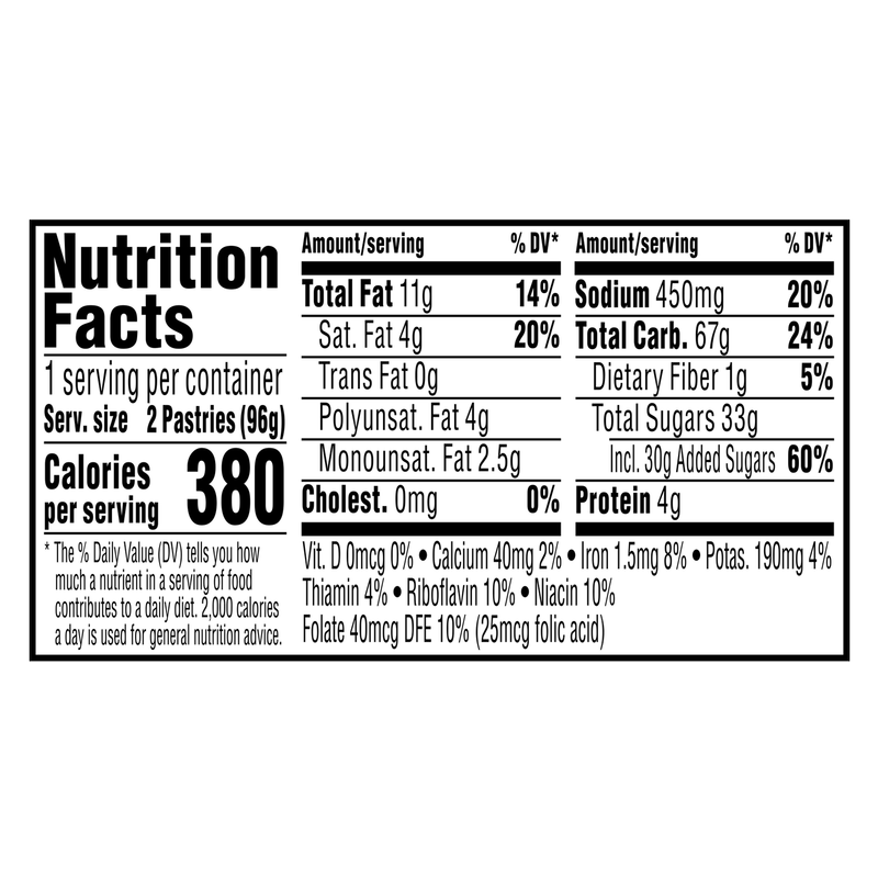 Pop-Tarts Frosted Chocolate Chip Breakfast Toaster Pastries 2ct