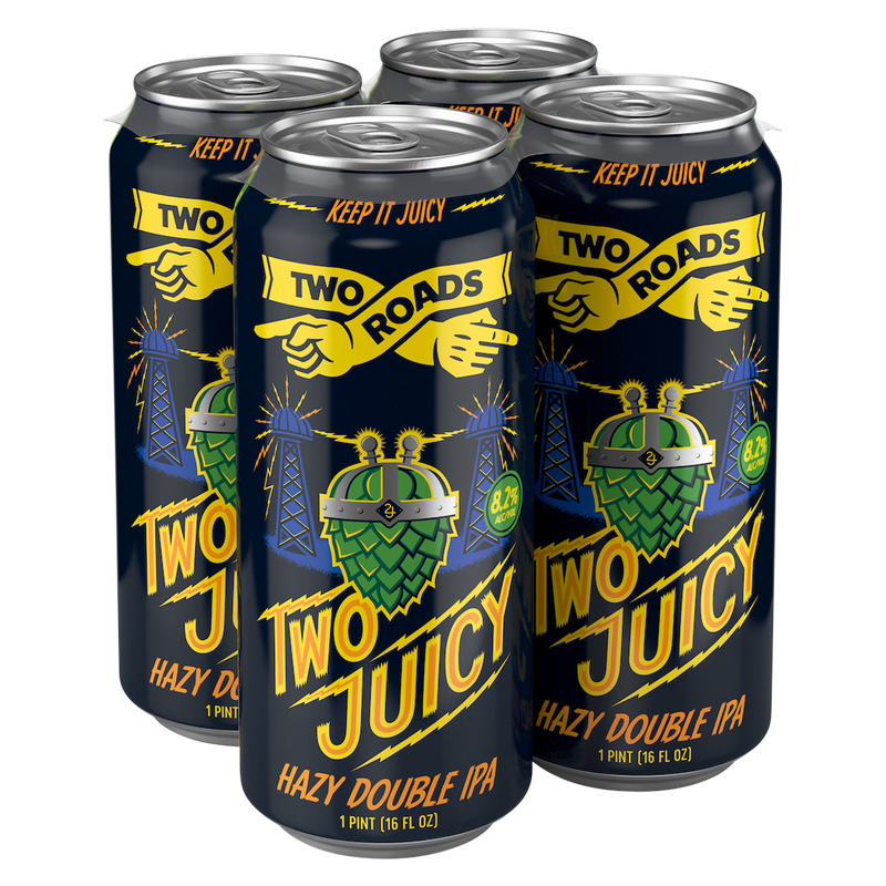 Two Roads Brewing Co. Juicy Hazy Double IPA 4pk 16oz Can 8.2% ABV