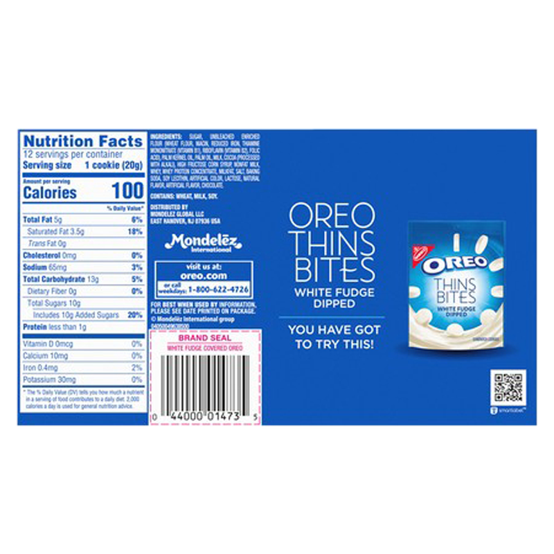 Oreo White Fudge Covered Sandwich Cookies 8.5oz