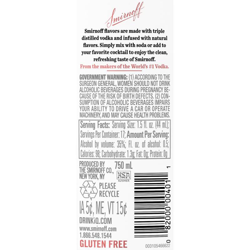 Smirnoff Vanilla Vodka 750ml (70 Proof)