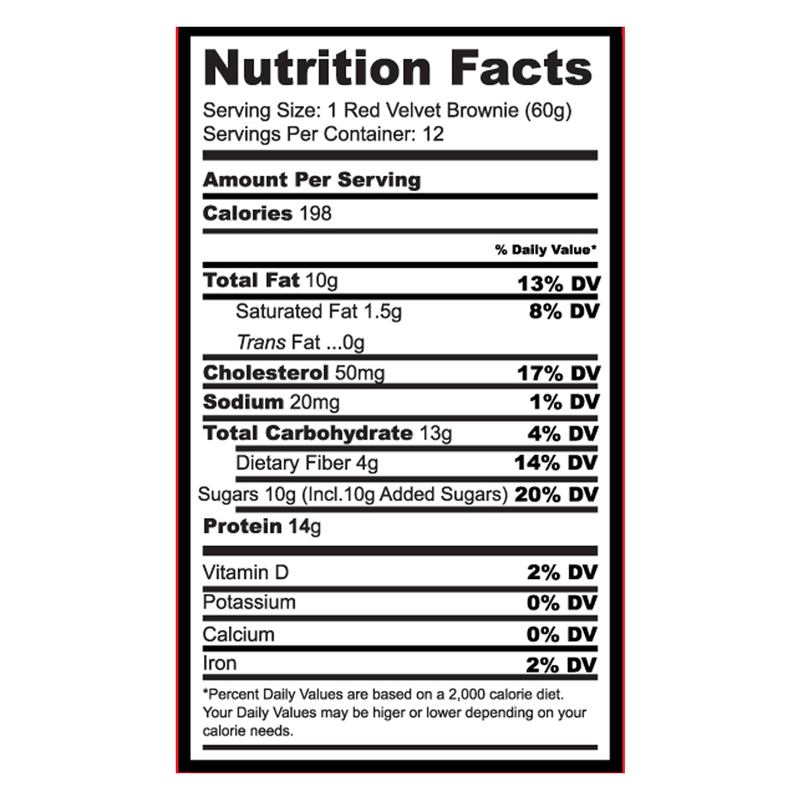 Eat Me Guilt Free Red Velvet Protein Brownie 2oz