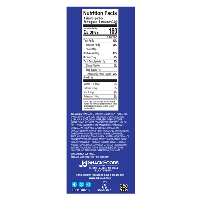 Dippin' Dots Cookies & Cream Ice Cream Sundae Cups 4ct