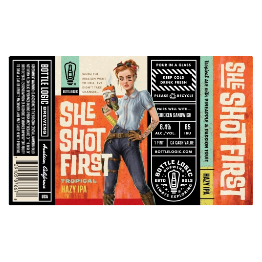 BOTTLE LOGIC SHE SHOT 1ST 4PKC