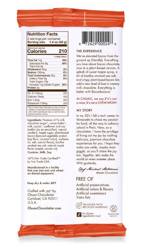 CHUAO BACONLUXIOUS BAR (2.8 OZ)
