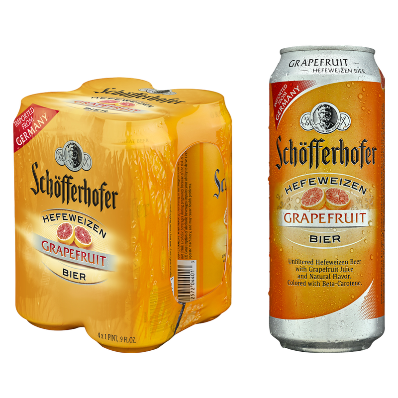 Schofferhofer Grapefruit Bier 4pk 16oz Can 2.5% ABV