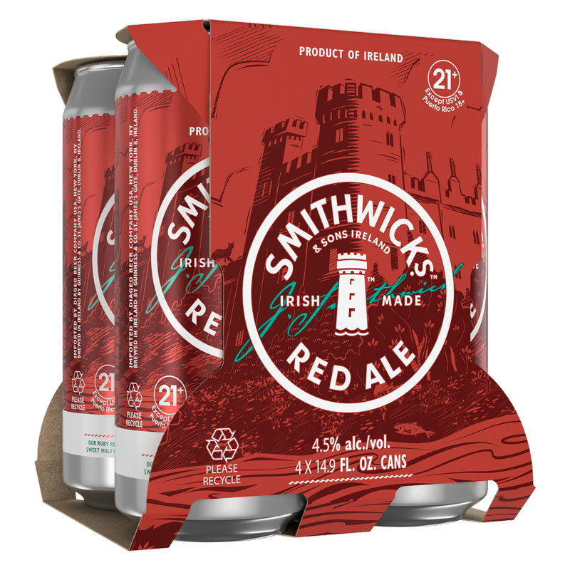 Smithwick's Red Ale 4pk 14.9oz Can 4.5% ABV