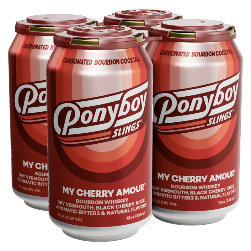 Ponyboy Slings My Cherry Amour Cocktail 4pk 12oz Cans 7% ABV
