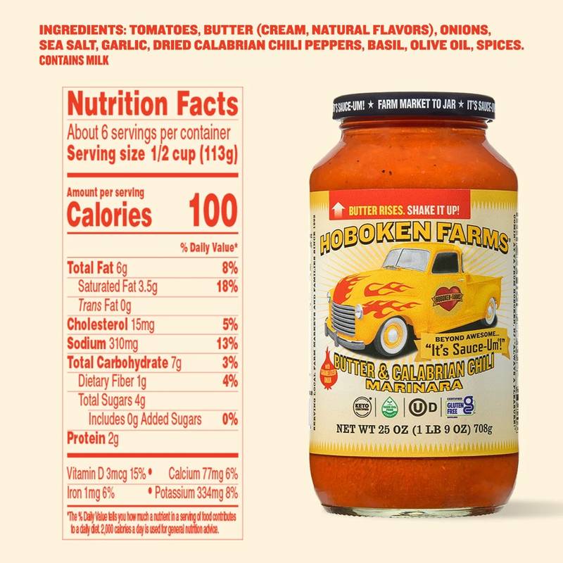 Hoboken Farms Butter & Calabrian Marinara Sauce 25oz