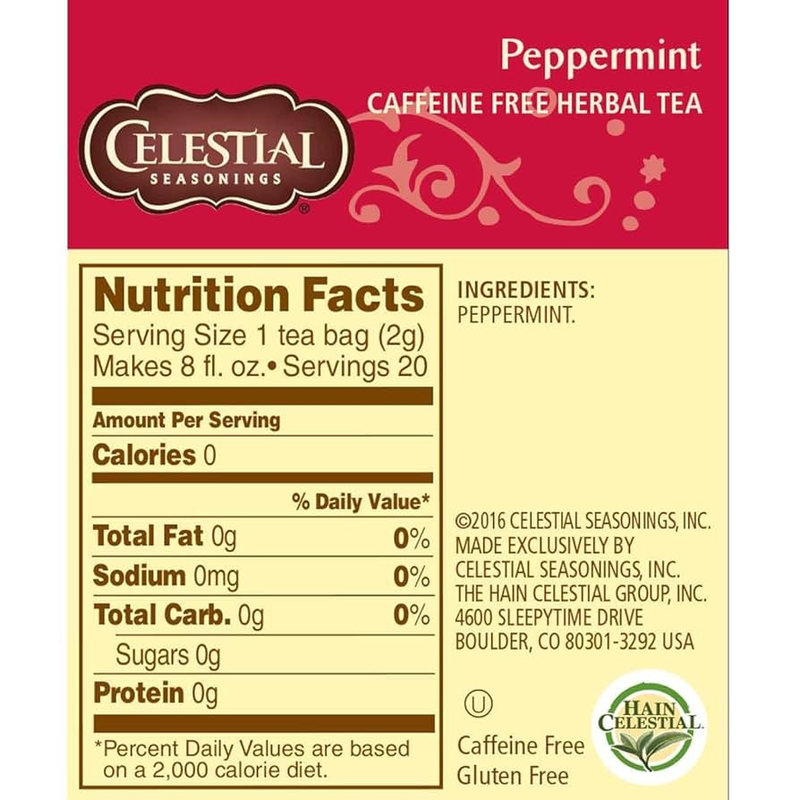 Celestial Seasonings Peppermint Tea 20ct Box