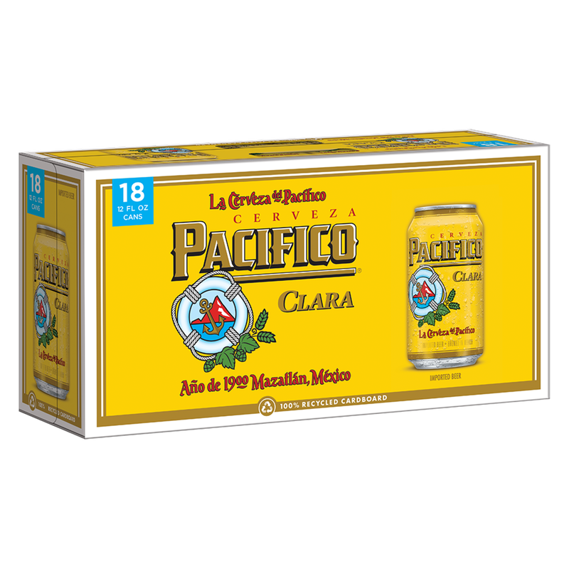 Pacifico 18pk 12oz Cans 4.4% ABV