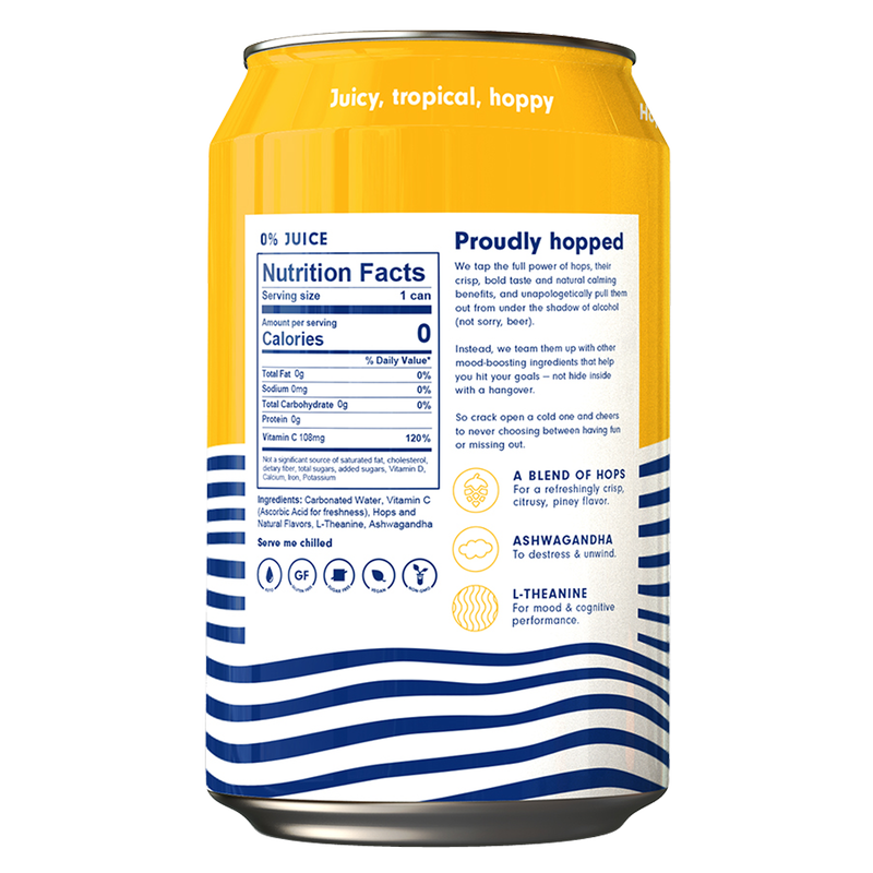 HOP WTR Mango 4pk 12oz Can