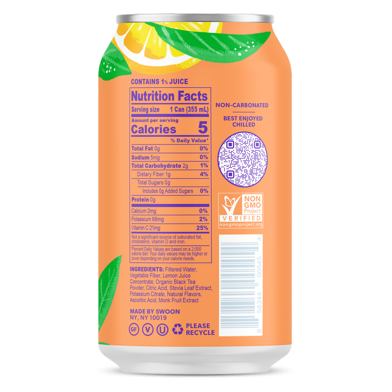Swoon Zero Sugar Half & Half Lemonade 12oz Can