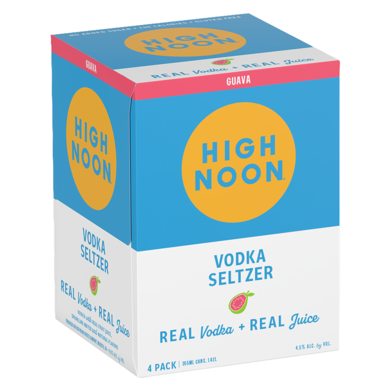 High Noon Guava Vodka Seltzer 4pk 12oz Cans
