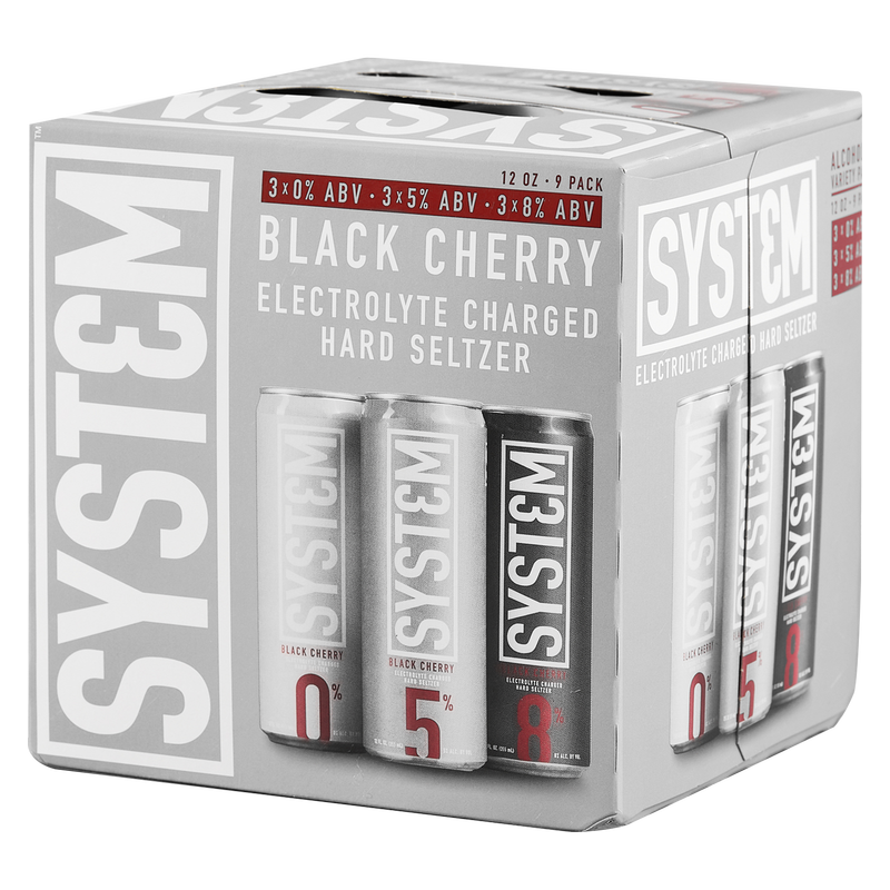 System Seltzer Black Cherry 9pk 12oz Can Multi ABV