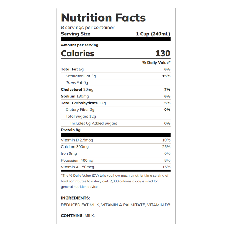 Oak Farms 2% Reduced Fat Milk - 1/2 Gallon