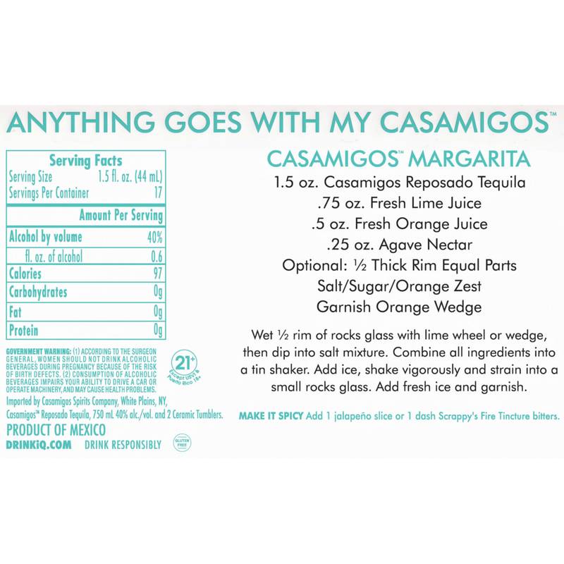 Casamigos Reposado Tequila Gift Set 750ml
