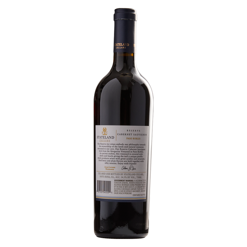 Stateland Cellars Margarita Vineyard Cabernet Sauvignon 750ml
