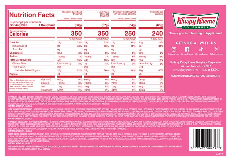Krispy Kreme Assorted Valentine's Day Doughnuts