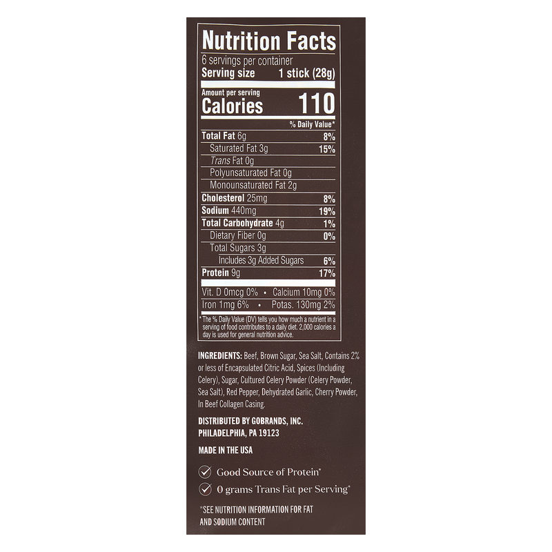 Basically Premium Sweet Heat Beef Sticks, 6ct