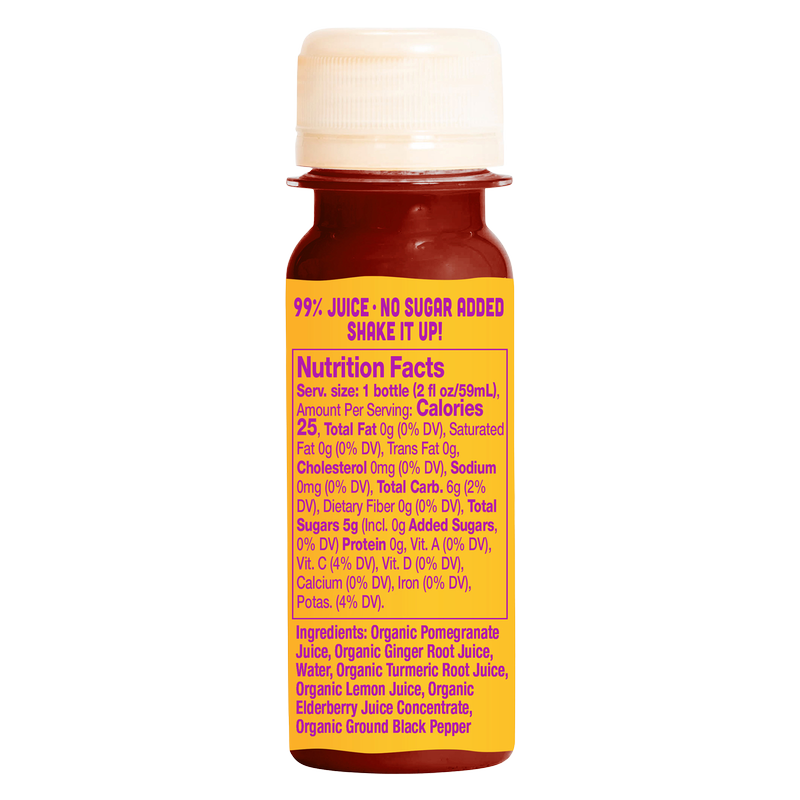 Vive Organic Immunity Boost Elderberry, Ginger & Turmeric Shot 2oz Btl