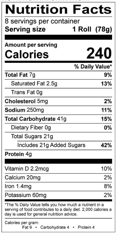J. Skinner Cinnamon Sweet Rolls - 8ct