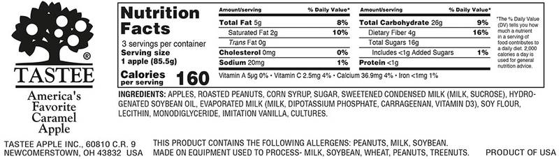 Caramel Apple with Peanuts - 1ct